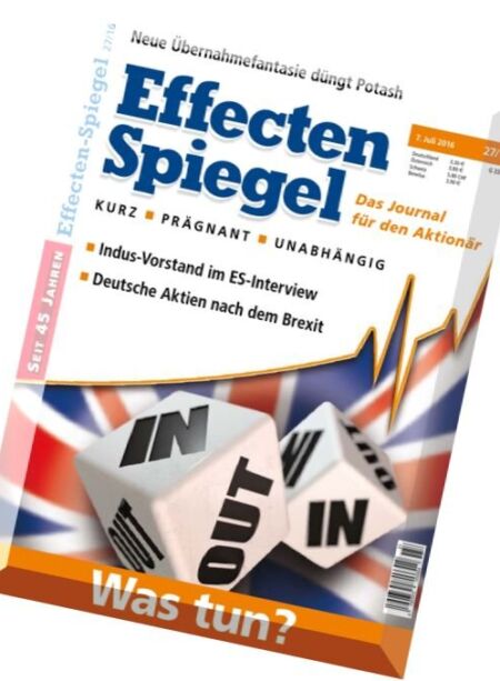 Effecten Spiegel – 7 Juli 2016 Cover