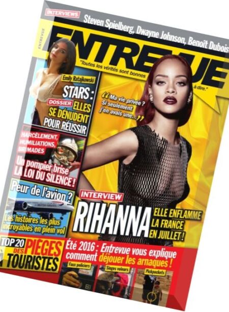 Entrevue – Juillet 2016 Cover