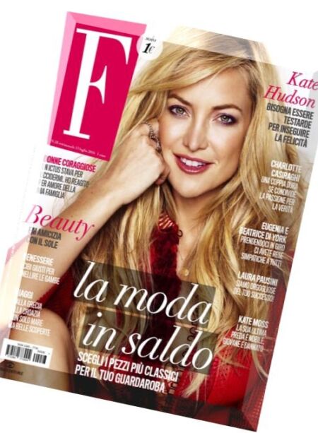 F – 13 Luglio 2016 Cover