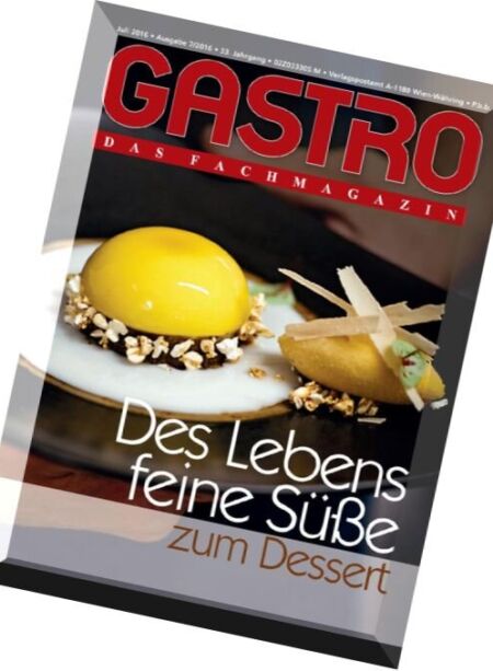 Gastro das Fachmagazin – Juli 2016 Cover