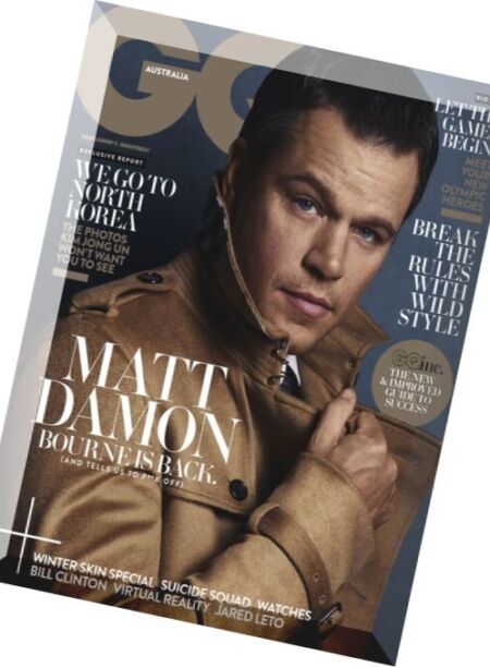 GQ Australia – August 2016 Cover