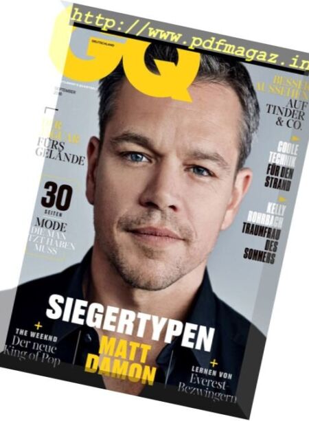 GQ Germany – September 2016 Cover