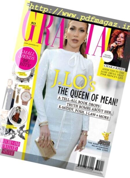Grazia South Africa – 27 July 2016 Cover