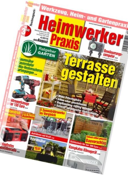 Heimwerker Praxis – Juli-August 2016 Cover