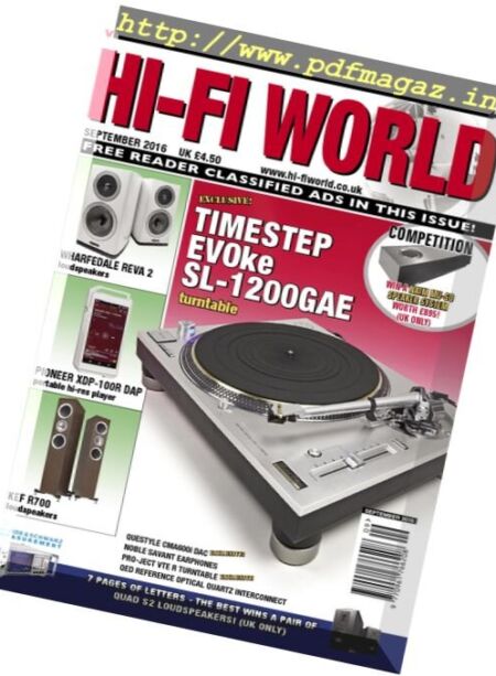 Hi-Fi World – September 2016 Cover