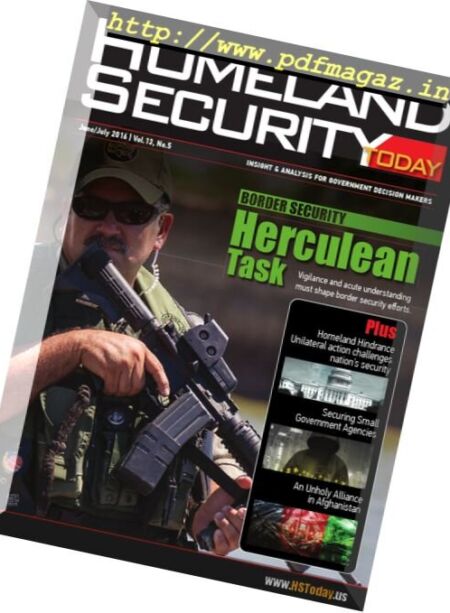 Homeland Security Today – June-July 2016 Cover