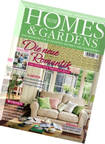 Homes & Gardens Germany – Juli-August 2016 Cover