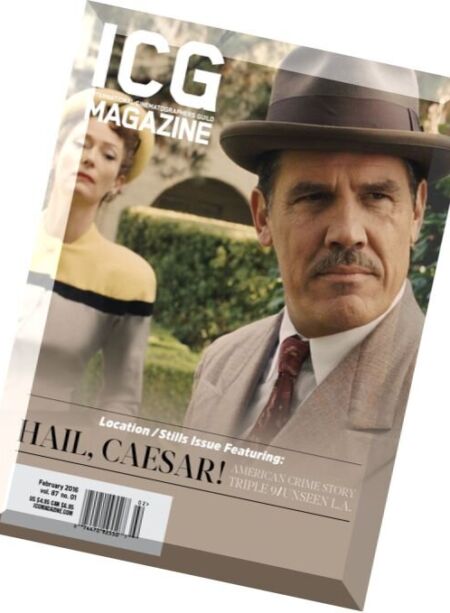 ICG International Cinematographer Guild Magazine – February 2016 Cover