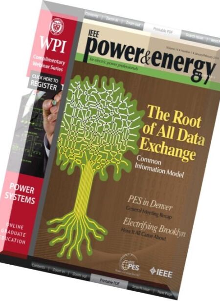 IEEE Power & Energy – January-February 2016 Cover