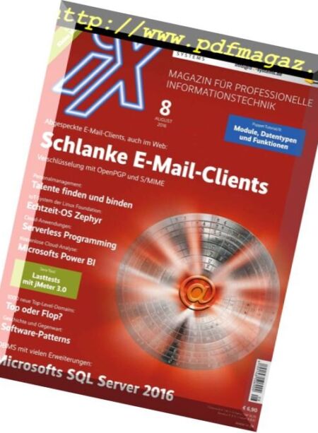 iX – N 08, August 2016 Cover