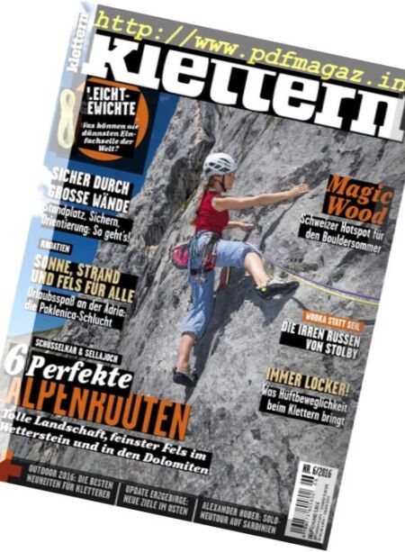 Klettern – Nr.6, 2016 Cover