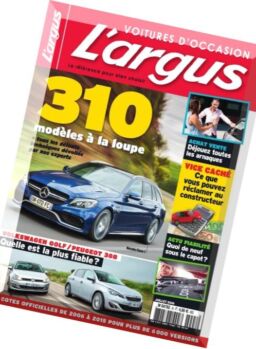 L’argus voitures d’occasion – Juillet 2016