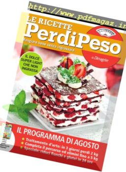 Le Ricette PerdiPeso – Agosto 2016