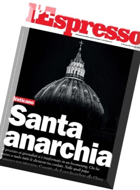 L’Espresso – 21 Luglio 2016 Cover
