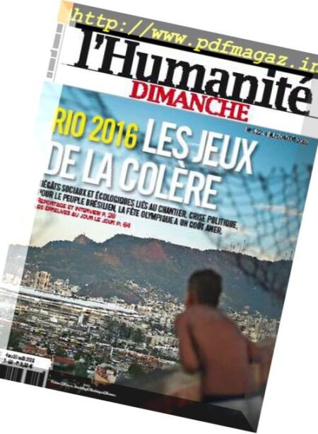 L’Humanite Dimanche – 4 au 10 Aout 2016 Cover