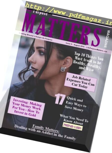 Life Purpose Matters – August 2016 Cover