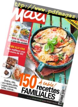 Maxi – Hors Serie Cuisine – Septembre-Octobre 2016