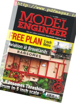 Model Engineer – 5 August 2016