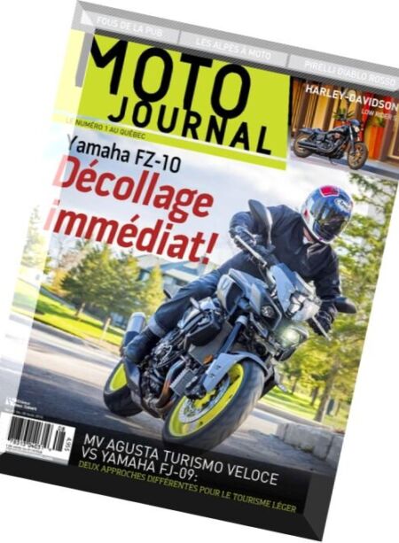 Moto Journal Quebec – Aout 2016 Cover
