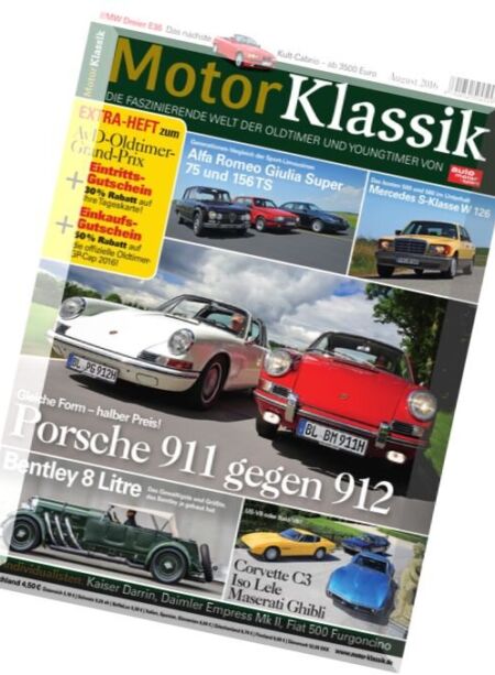 Motor Klassik – August 2016 Cover