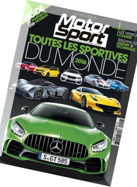 Motorsport – Hors Serie – Toutes Les Sportives du Monde 2016 Cover