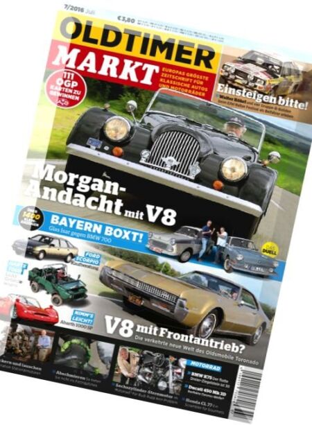 Oldtimer Markt – Juli 2016 Cover