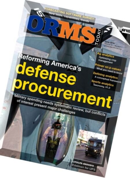 ORMS Today – June 2016 Cover
