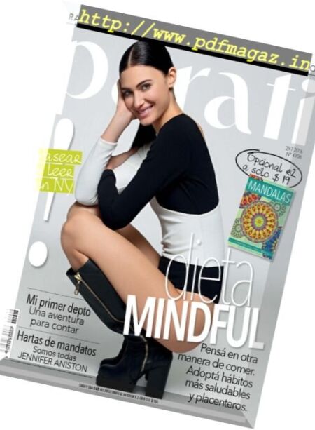 Para Ti Argentina – 29 Julio 2016 Cover