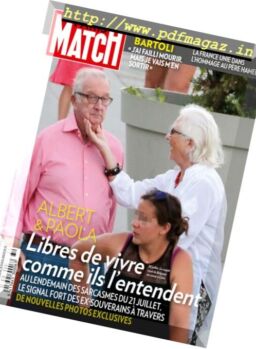 Paris Match Belgique – 4 au 10 Aout 2016