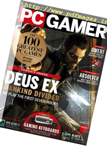 PC Gamer UK – September 2016 Cover