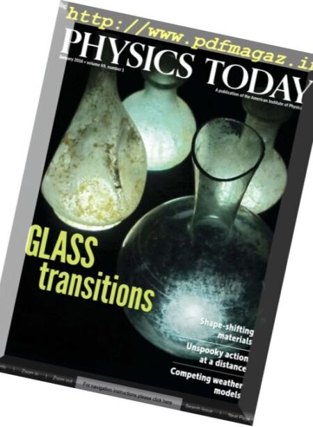 Physics Today – January 2016 Cover