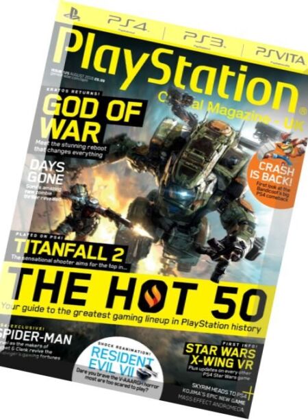 PlayStation Official Magazine UK – August 2016 Cover
