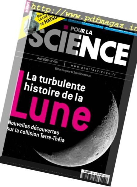 Pour la Science – Aout 2016 Cover