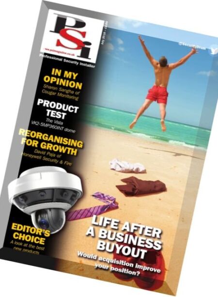PSI. Professional Security Installer – July 2016 Cover