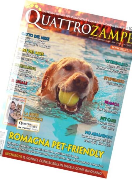 Quattro Zampe – Luglio 2016 Cover
