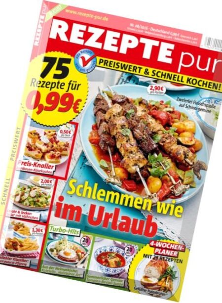 Rezepte Pur – August 2016 Cover