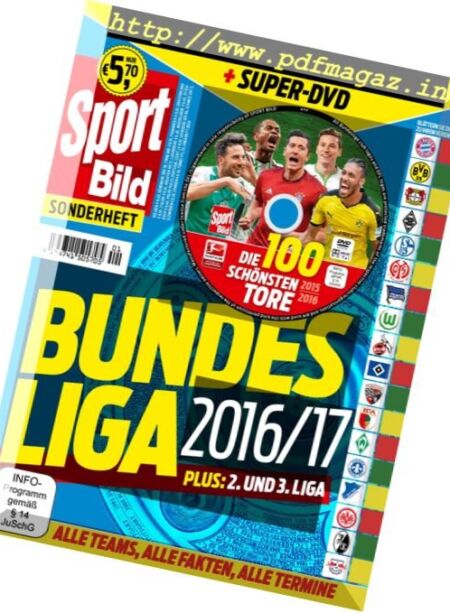 Sport Bild – Bundesliga 2016-17 Cover