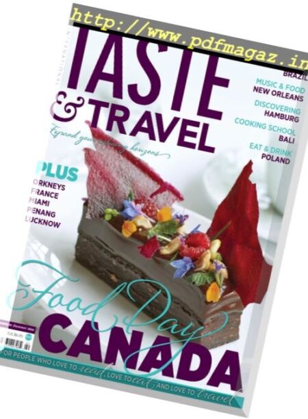 Taste and Travel International – Summer 2016 Cover