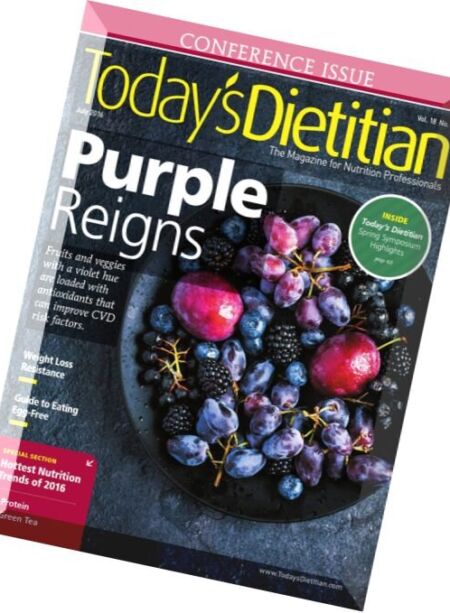 Today’s Dietitian – July 2016 Cover