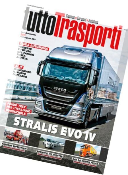 TuttoTransporti – Luglio-Agosto 2016 Cover
