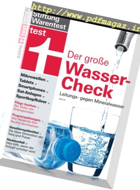 Warentest – August 2016 Cover