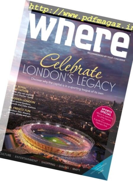 Where London – August 2016 Cover