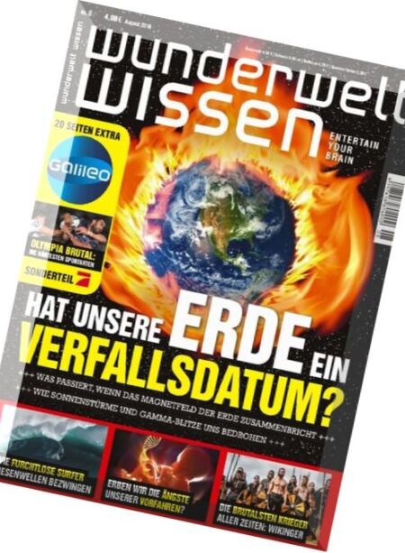 Wunderwelt Wissen – August 2016 Cover