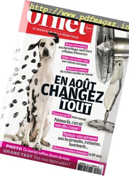 01Net – 3 au 30 Aout 2016 Cover