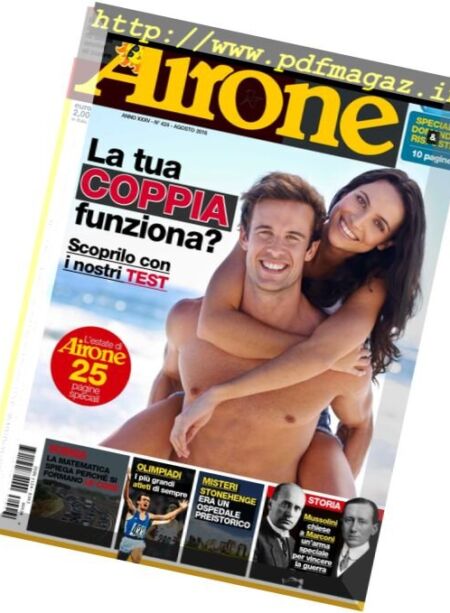 Airone – Agosto 2016 Cover