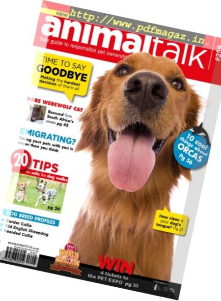 Animal Talk – July 2016 Cover