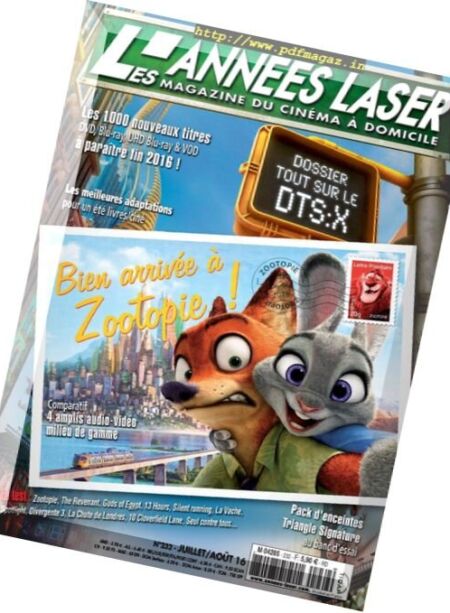 Annees Laser – Juillet-Aout 2016 Cover
