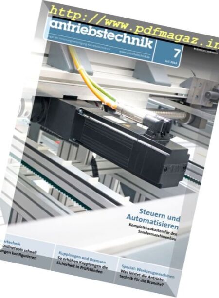 Antriebstechnik – Juli 2016 Cover