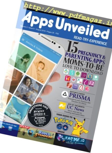 Apps Unveiled – August 2016 Cover