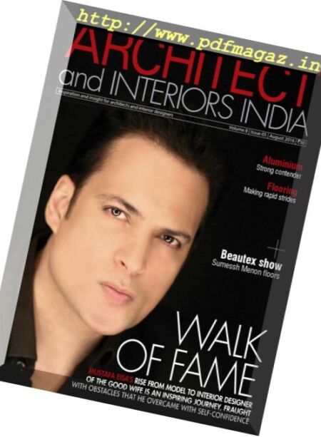 Architect and Interiors India – August 2016 Cover